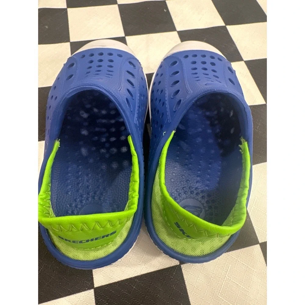 Skechers Kids Boys Blue Clogs Size 8 Lightweight Comfort Shoes Sneakers stepz